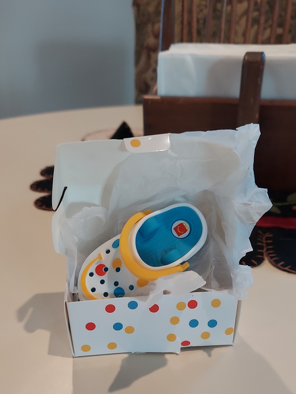 McDonald's Colorful Dots Crocs Keychain Happy Meal Toy- New!